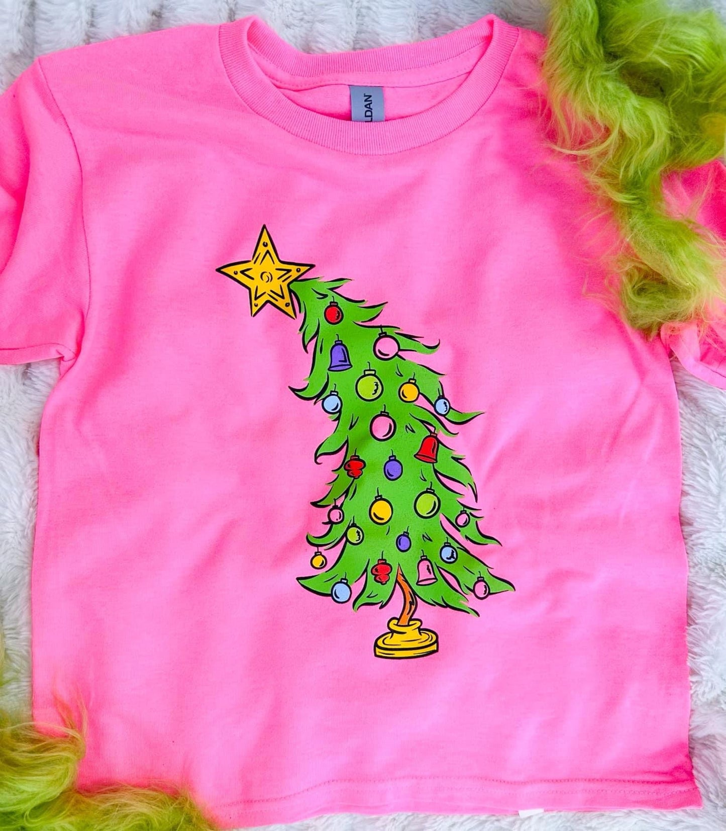 Bright Whoville Christmas Lights Pink Tree Top
