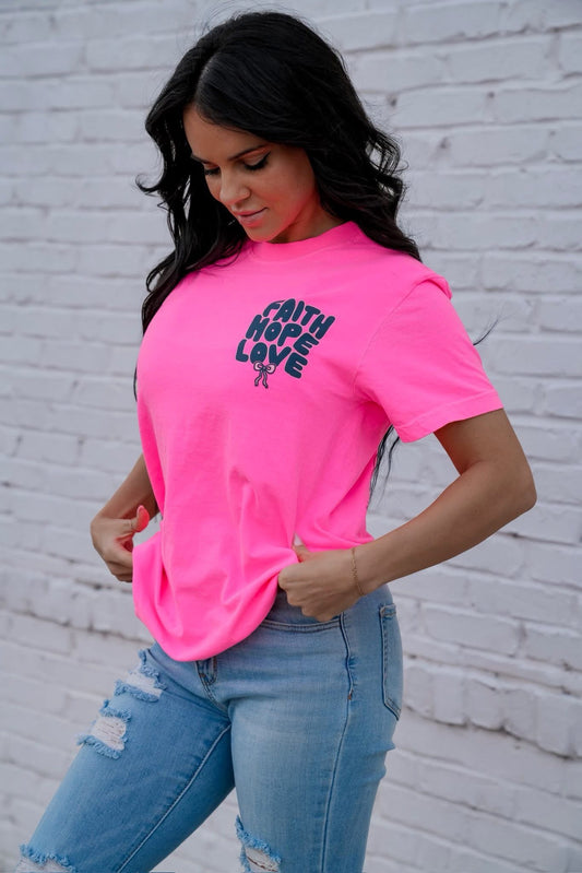 Faith•Hope•Love Pink Tee