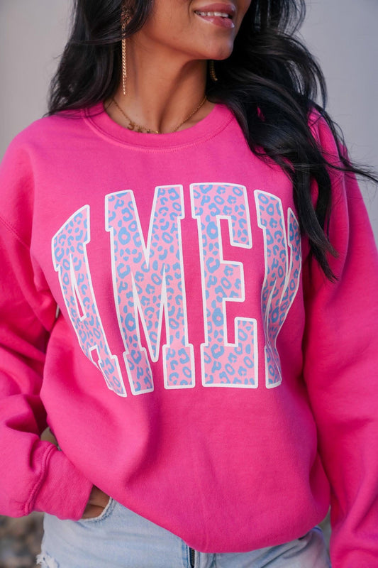 AMEN Spotted Pink Pullover