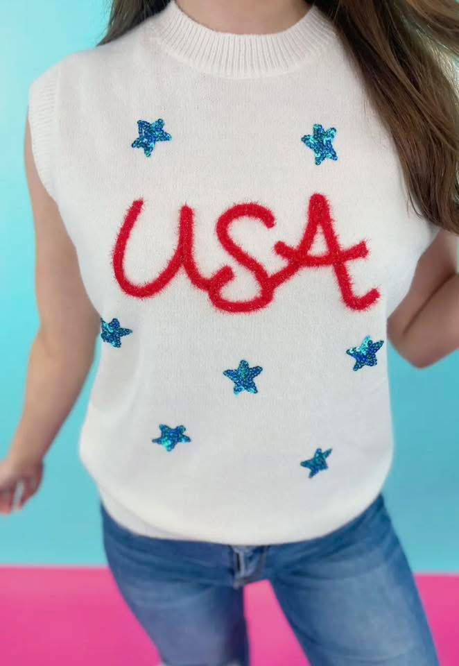 USA Knit Sleeveless Top