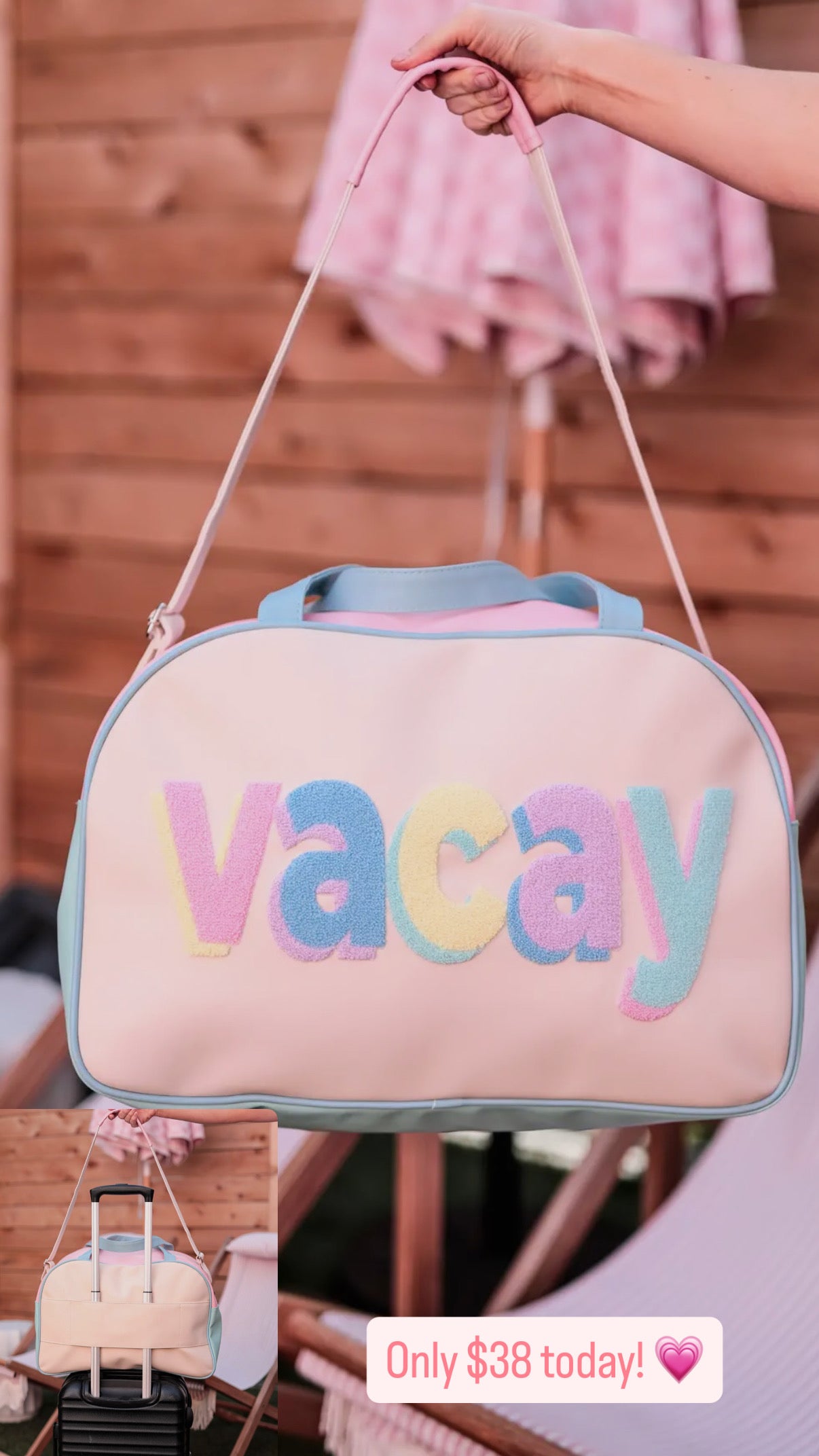 Vacay and Let’s Go Duffle Bags