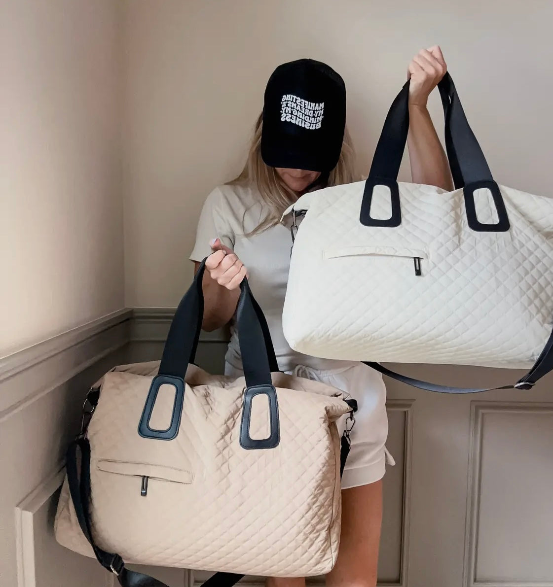 Quilted Puffer Overnight Duffle