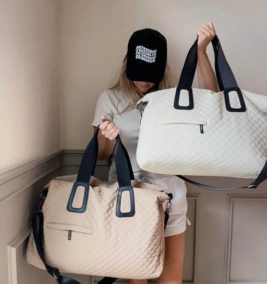 Quilted Puffer Overnight Duffle