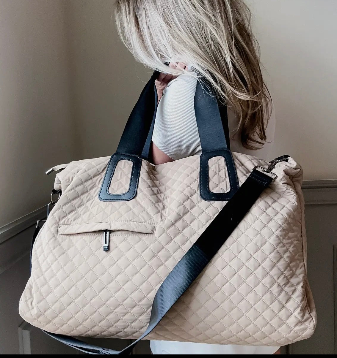 Quilted Puffer Overnight Duffle