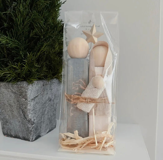 Wooden Hand Made Nativity Set✨