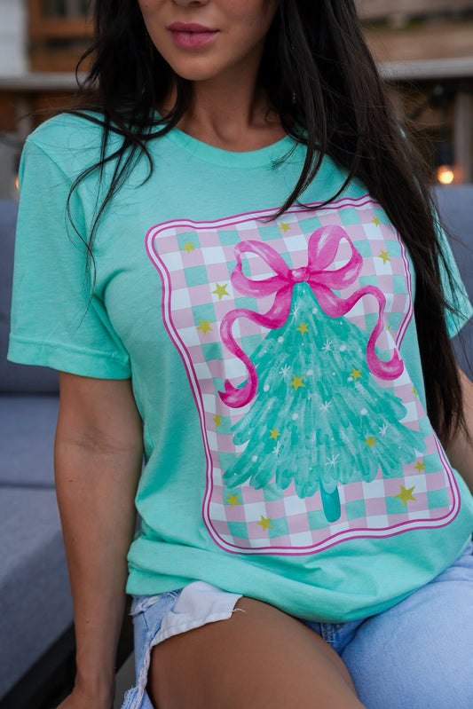 Mint Bowtiful Christmas Tee