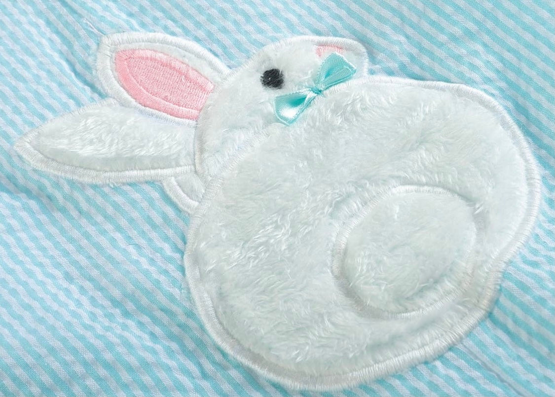 Light Blue Fuzzy Easter Longalls