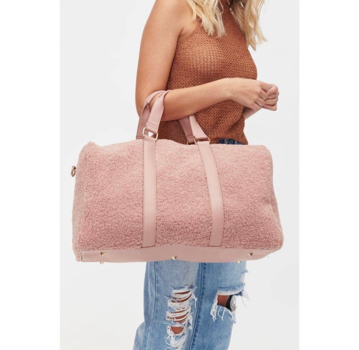 Blush weekender outlet bag