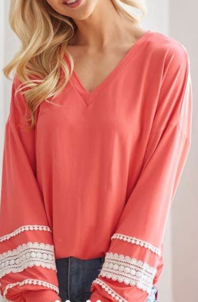 Deep Coral Sonya Top