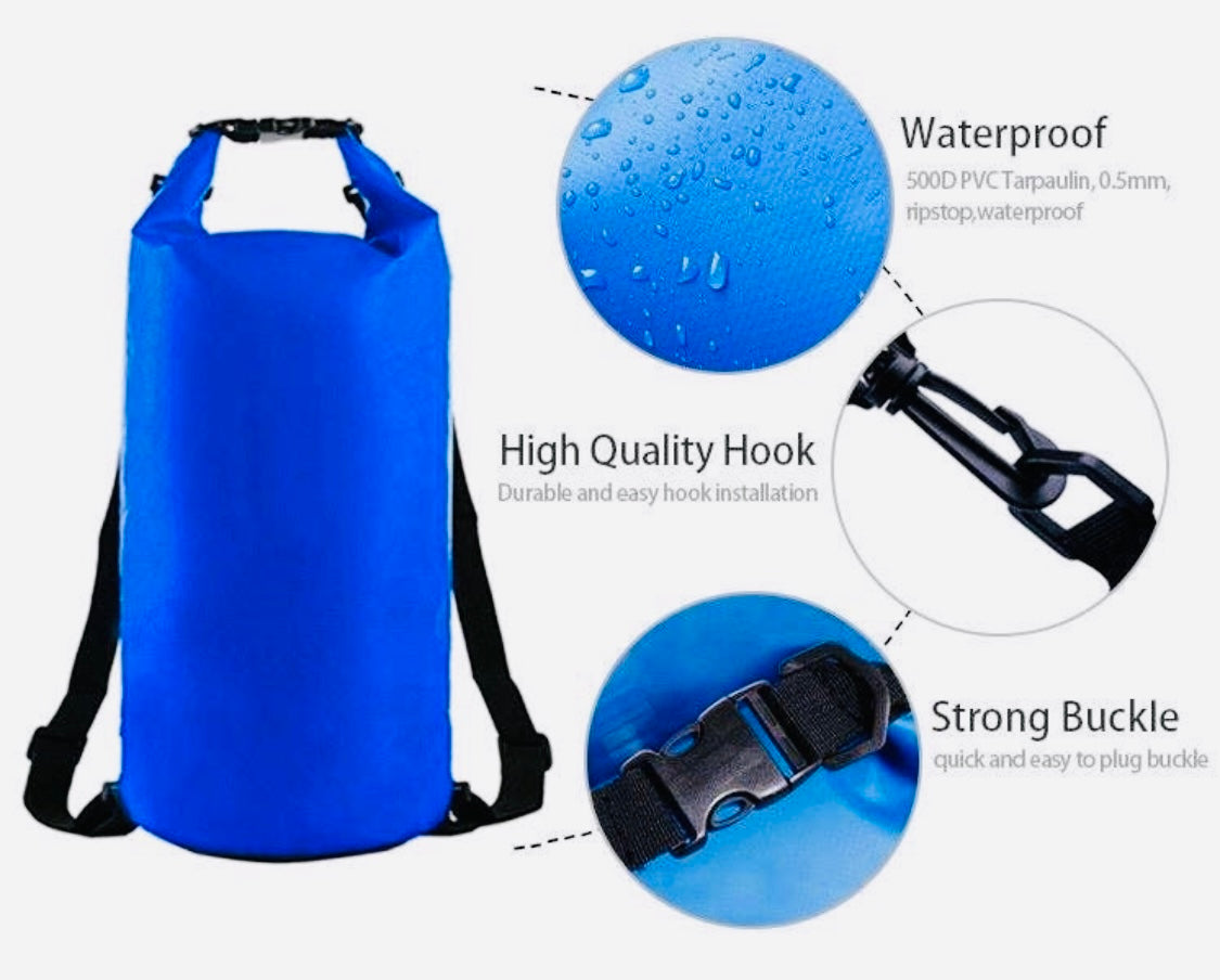 Waterproof Colored Bag w/Straps