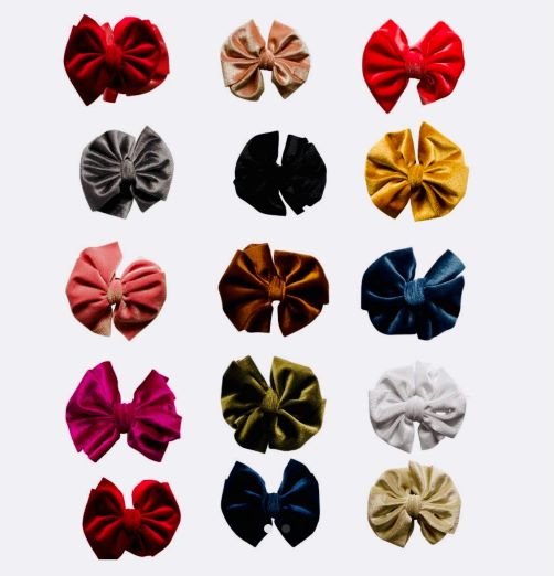 Velvet Stretch Head Bows