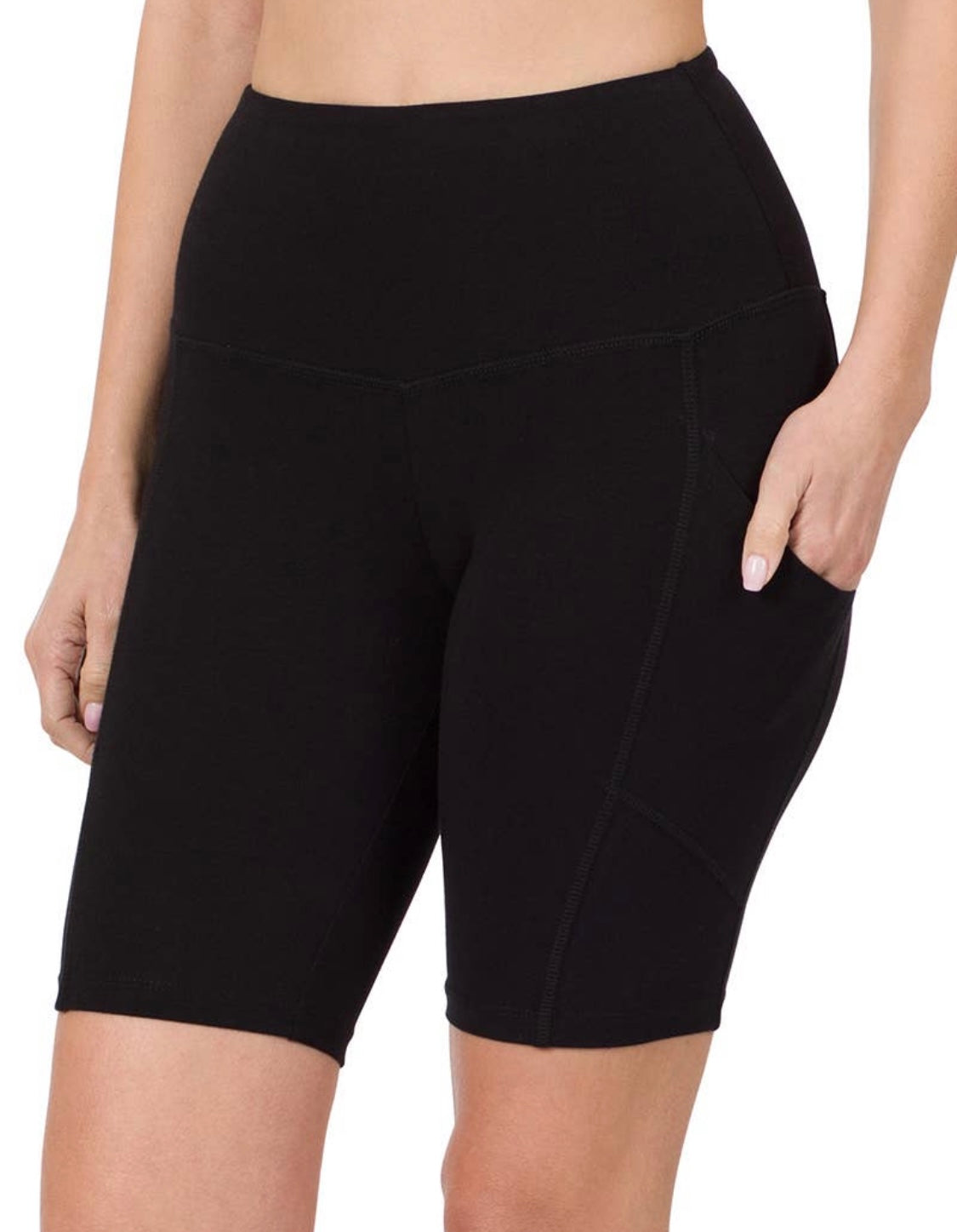 Biker Shorts - Black and Leopard