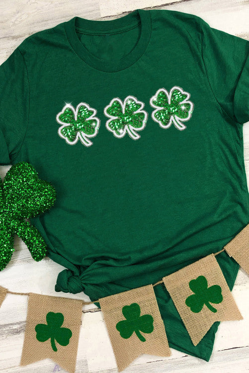 Irish Shamrock Green Tee