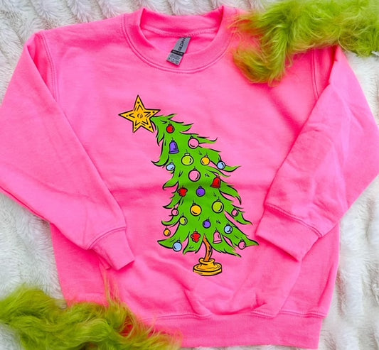 Bright Whoville Christmas Lights Pink Tree Top