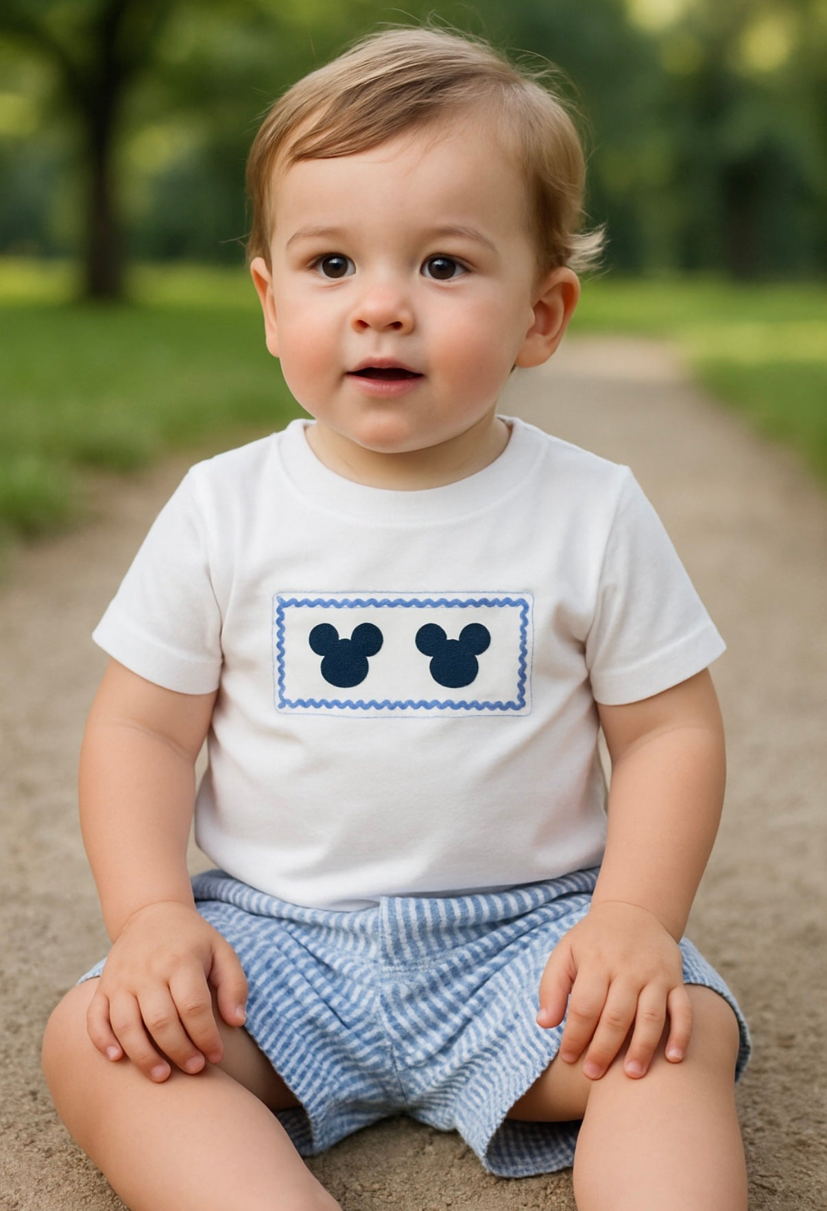 Oh Tootles! Bow Boys Short Set (Ears and Bows Collection)