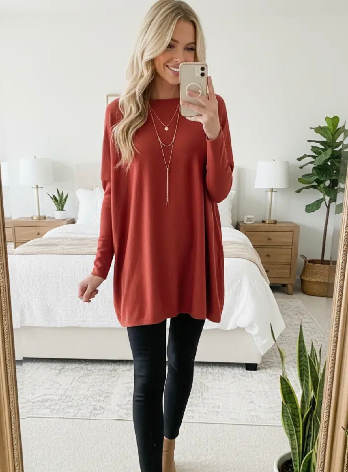 Dolman Fall Tunic Knit Top