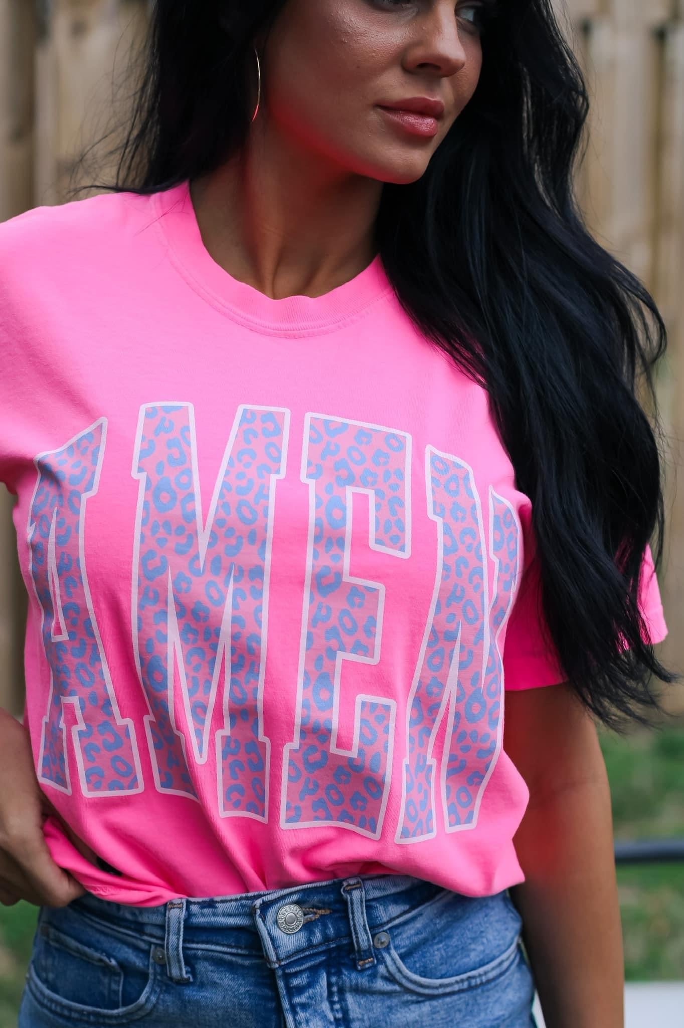 Amen Spotted Tee - Pink