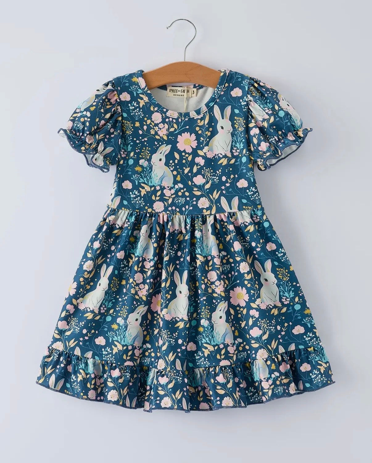 Easter Teal Bunny Dress