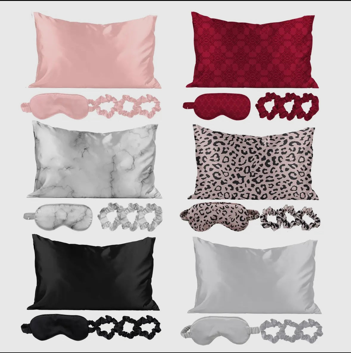Satin 5 Piece Pillowcase Set - Multiple Colors