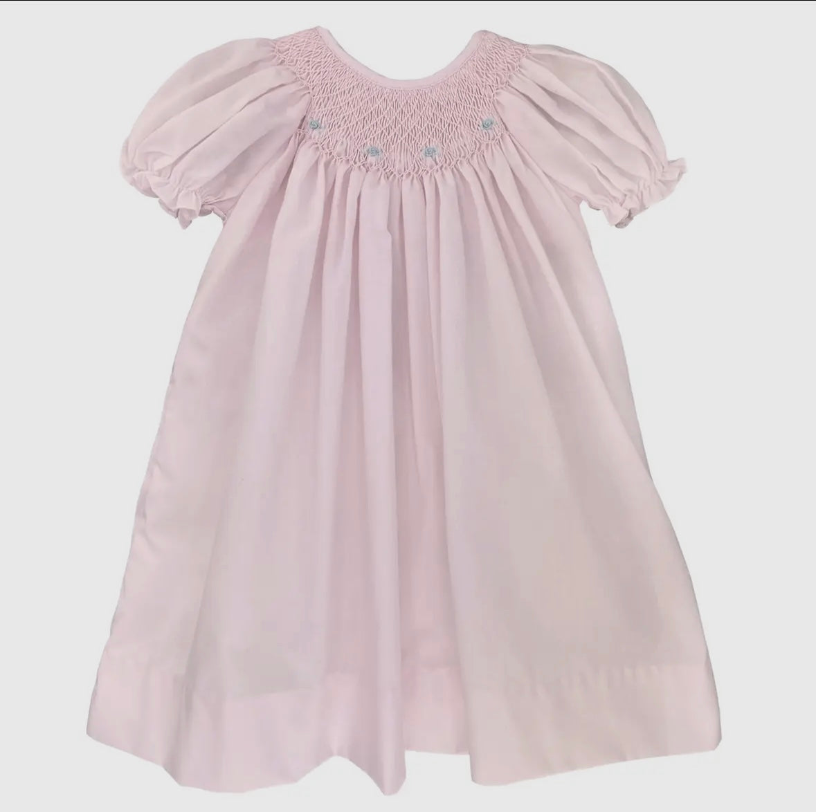 Smocked Daygown Gown w/Bonnet - Three Color Options