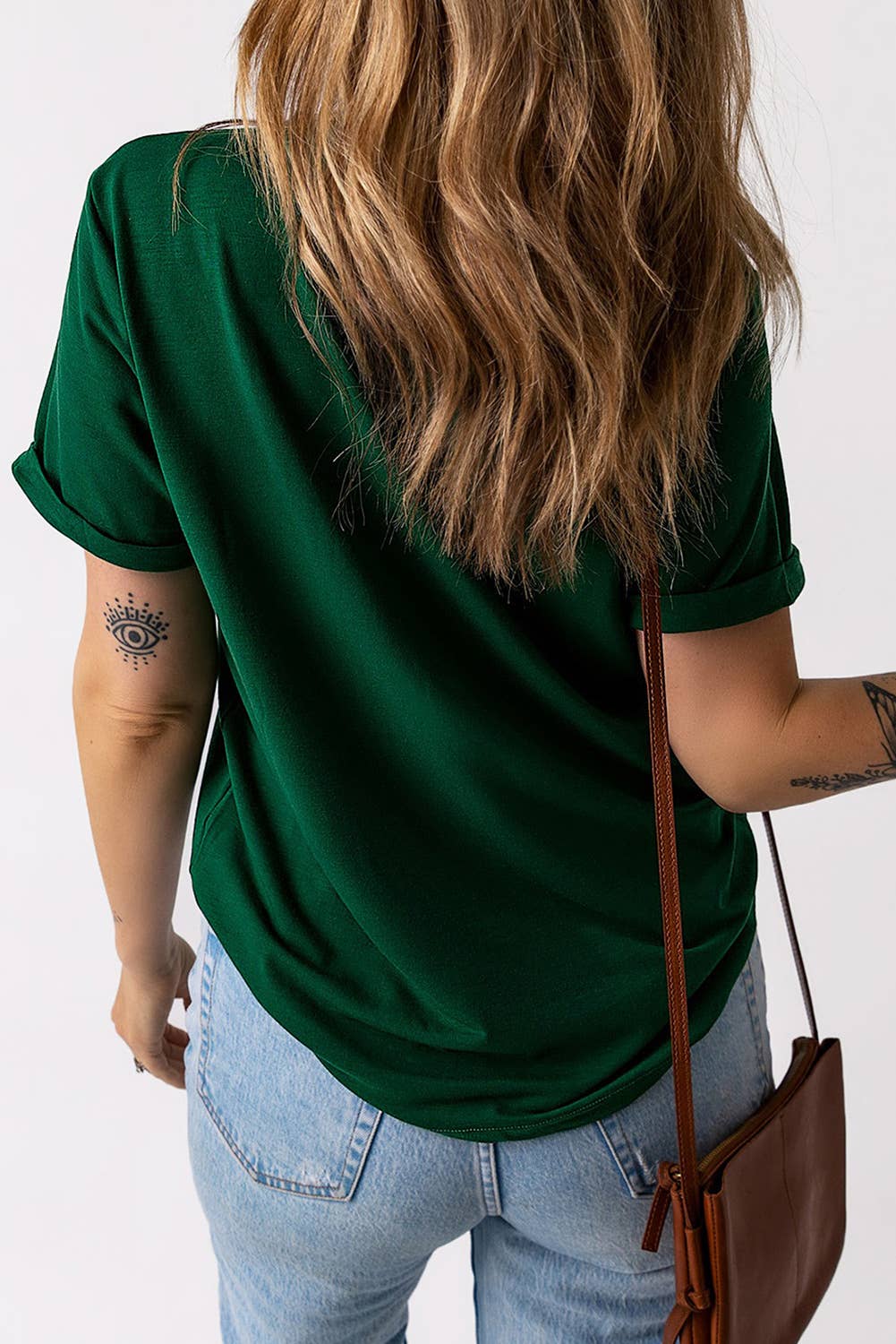 Green St Patrick Clover Patch Sequin Graphic Top