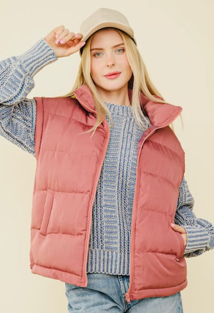 Mood Blossom Puffer Vest