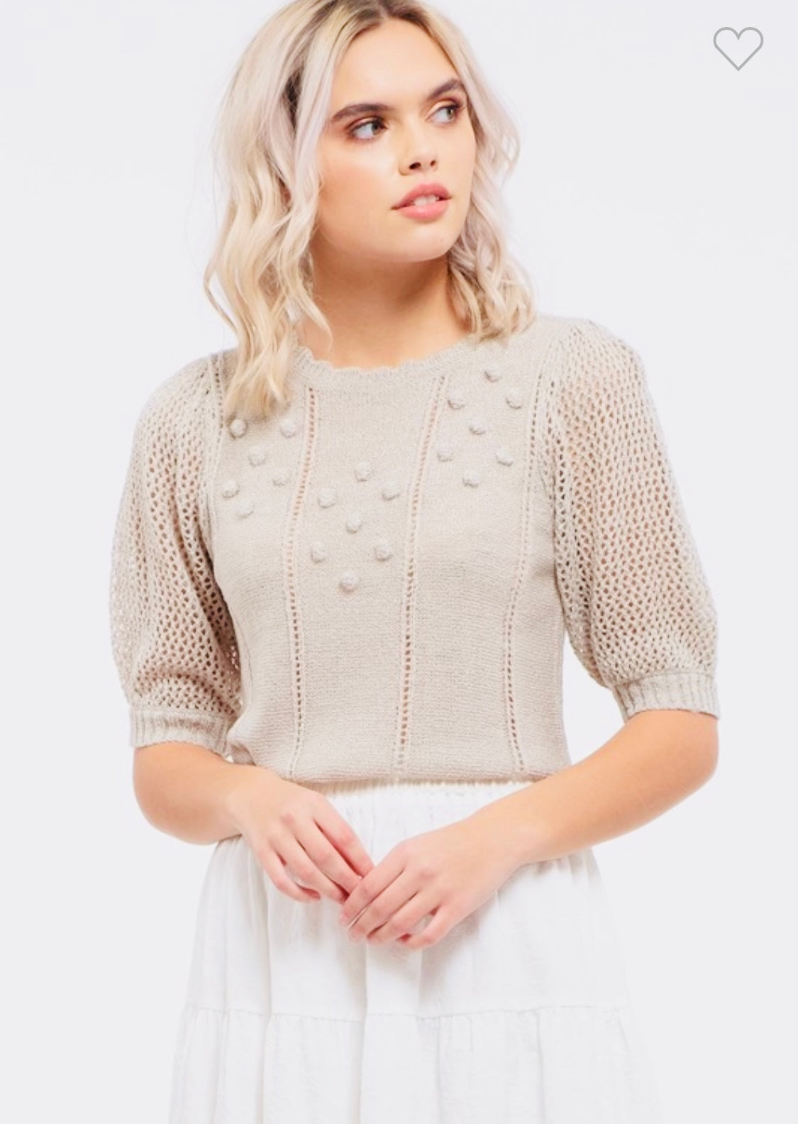 Lightweight Knit Polka Top