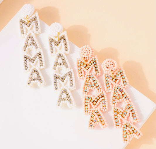 Mama Beaded Earrings