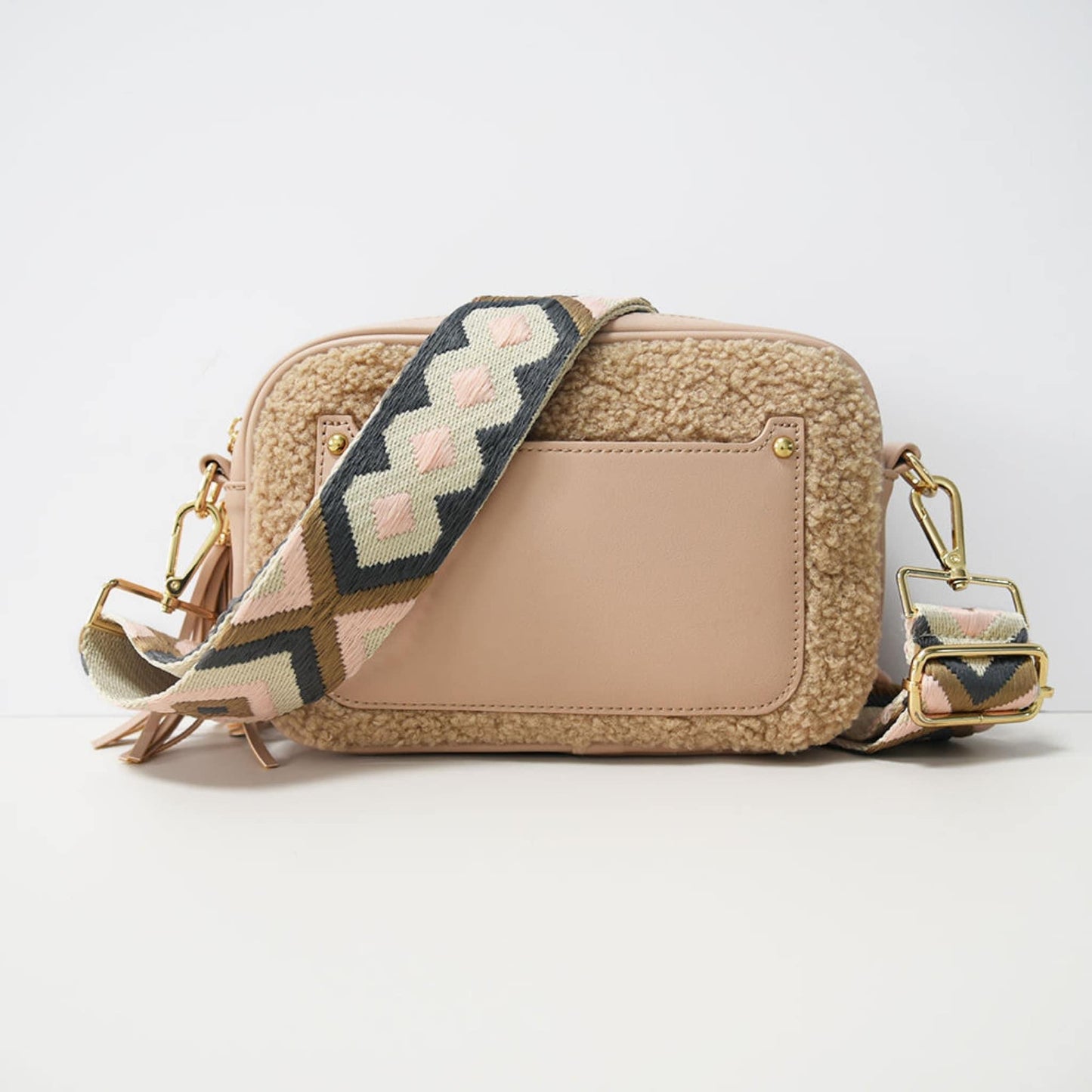 So Very Sherpa Crossbody - Tan