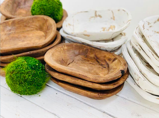 Petite Wooden Decor Bowls