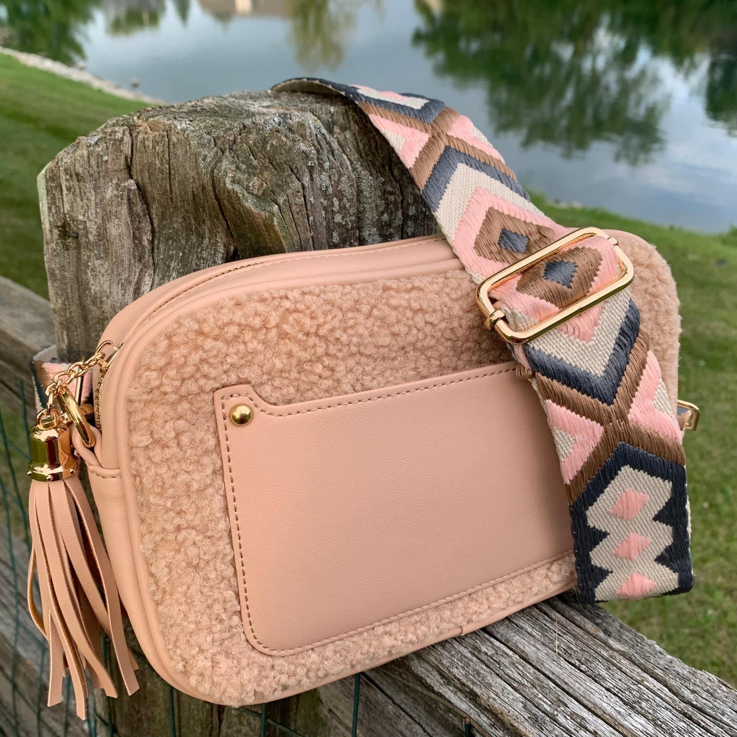 So Very Sherpa Crossbody - Tan