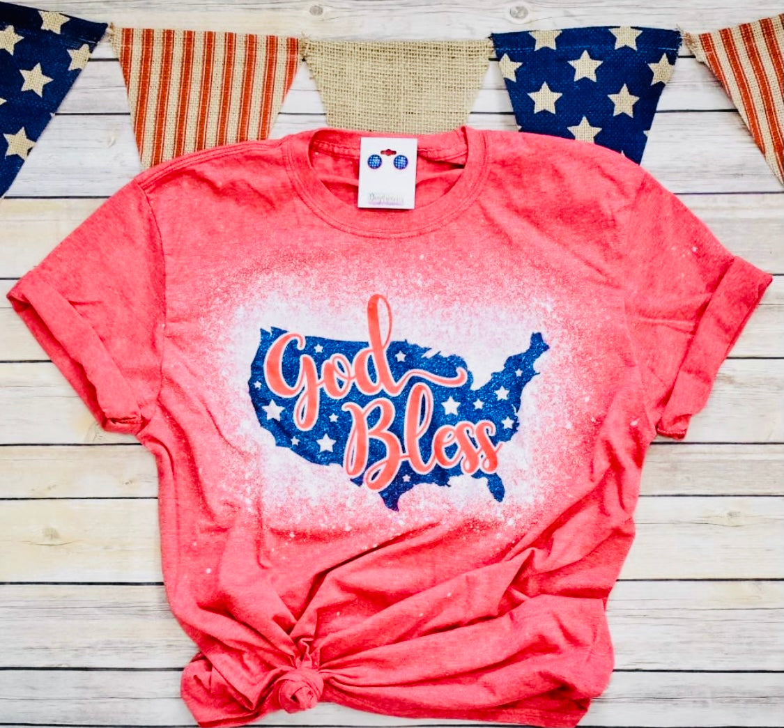 God Bless America Splatter Tee