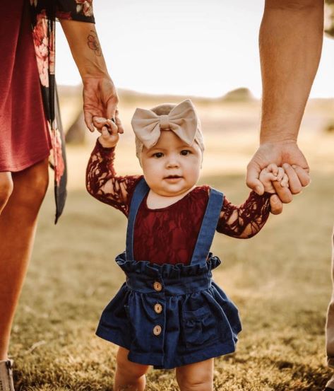 Presley Denim Suspender Skirt