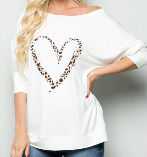 Ivory Heart Lightweight Top