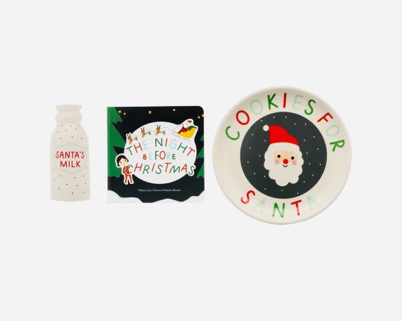 Our "Merry Santa" Cookies, Milk and Christmas Eve Book Set