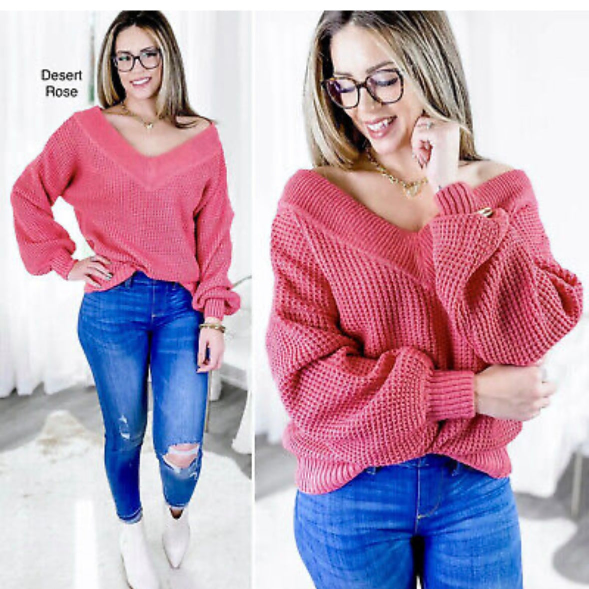 Desert Rose Oversized Sweater