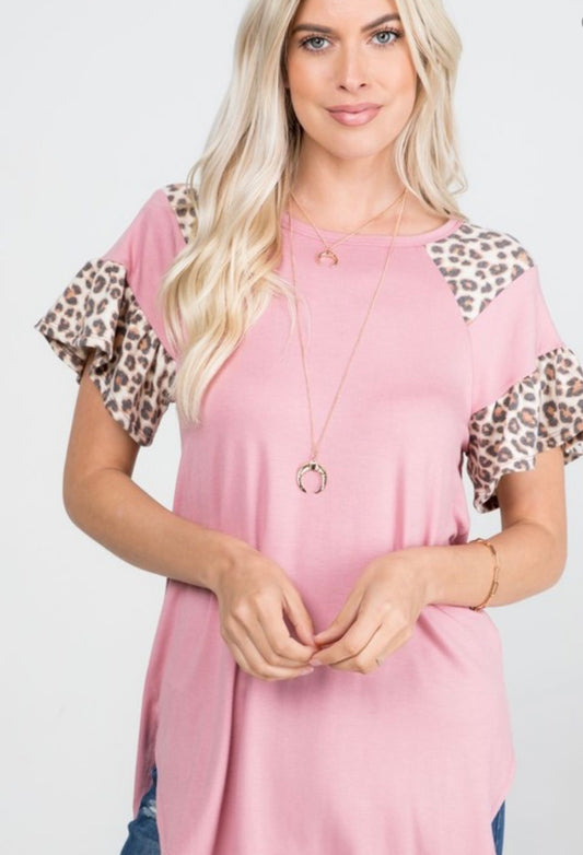 Sienna Mauve Ruffle Top